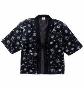 黒柴印和んこ堂 大きいサイズ メンズ ふわもこ半纏 ブラック  3L 5L