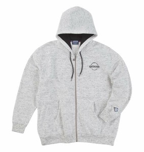 OUTDOOR PRODUCTS ビッグサイズ メンズ 裏起毛フルジップパーカー ホワイト流杢  3L 4L 5L 6L 7L 8L