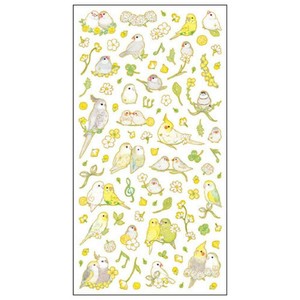 【シール】たけいみき ふち箔クリアシール ナチュラルバード