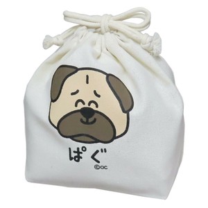 【巾着袋】おえかきさん マチ付ききんちゃくポーチ ぱぐさん