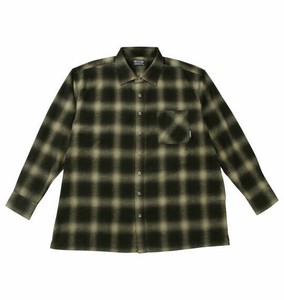 OUTDOOR PRODUCTS ビッグサイズ メンズ ビエラチェック長袖シャツ イエロー系