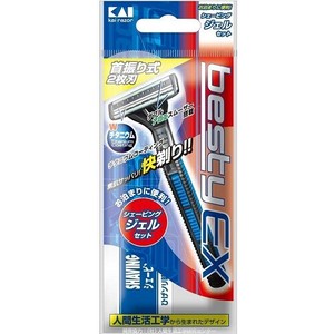 貝印 〈メンズケア〉bestyEX（ベスティー）首振り シェービングジェルセット