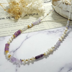 Amethyst Necklace Necklace Natural Stone 39cm