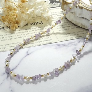 Amethyst Necklace Necklace Natural Stone 39cm