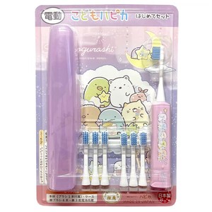 こどもハピカ はじめてセットキャラクター すみっコぐらし 電動歯ブラシ 本体 + 替ブラシ6本 日本製