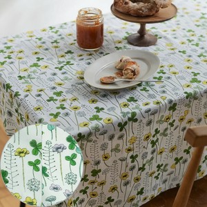 【新入荷】【春夏新作】草花がそよ風に揺れる 爽やかなテーブルクロス（100×100cm）＊