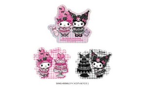 マイメロディ&クロミ ピンクブラックパーティー モバイルステッカー マイメロディ&クロミ SANG-493MU