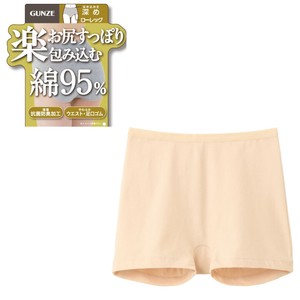 いいここち/楽　お尻すっぽり包み込む綿95％　一分丈ショーツ
