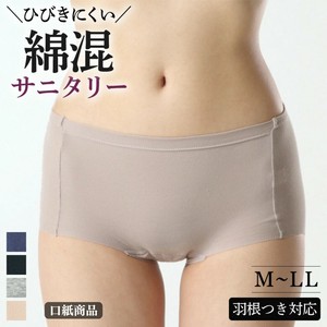いいここち/ひびきにくい綿85％　サニタリー　レギュラーショーツ