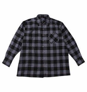 OUTDOOR PRODUCTS ビッグサイズ メンズ ビエラチェック長袖シャツ ブラック系