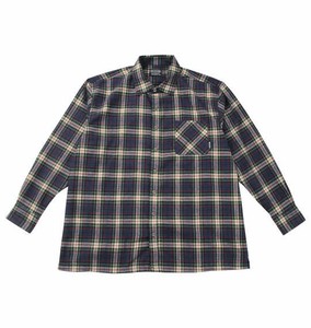 OUTDOOR PRODUCTS ビッグサイズ メンズ ビエラチェック長袖シャツ ブルー系
