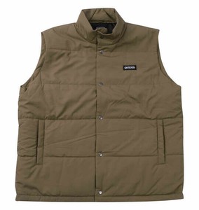 OUTDOOR PRODUCTS ビッグサイズ メンズ フルダルタフタ中綿キルトベスト ブラウン