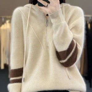 セーター・ニット  フード付き 秋冬 長袖 ゆったり 無地 快適 レディース ファッション  BQ6344