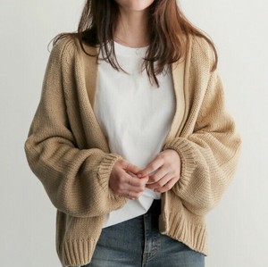 カーディガン 長袖  セーター ニット ゆったり 無地 レディースファッション  BQ6357