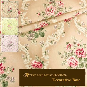 有輪商店 YUWA シャーティング "Decorative Rose" [A:Beige] / 生地 布 / 全3色 / 829864