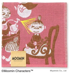 ムーミン三重ガーゼハンカチ【いたずら】　北欧雑貨約25×25㎝　刺繡ハンカチ