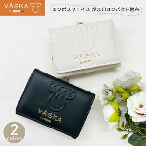 VASKA by moz ベスカバイモズ エンボスフェイス がま口コンパクト財布 財布