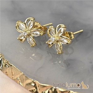 Pierced Earringss Flower Ladies fashion