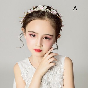 カチューシャ 2色 子供用 ヘアアクセサリー 花 パール