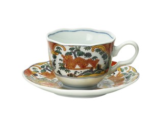 ≪メーカー取寄≫吉祥龍　コーヒー碗皿［日本製 美濃焼 食器 ］
