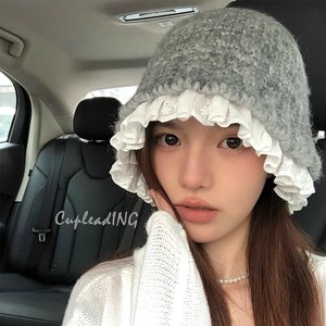 【2024新作】激安セール レース ニット帽 毛糸帽 盆帽 トレンド 漁師帽子 秋冬 sweet系 暖かい 顔が小さい