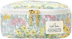 Pouch Cosmetic Pouch Floral Pattern Made in Japan