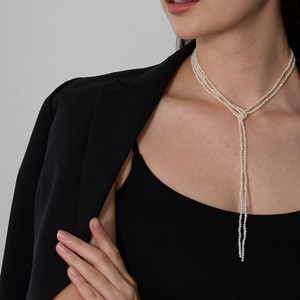 Pearls/Moon Stone Necklace Pearl Necklace Jewelry Made in Japan