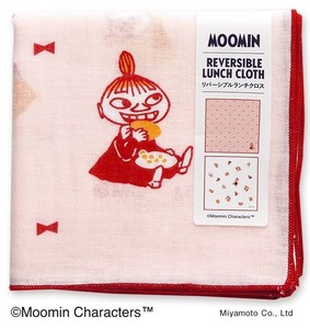 ムーミン両面ガーゼランチクロス【リボンドット】　約48×48㎝北欧雑貨お弁当包みガーゼハンカチ