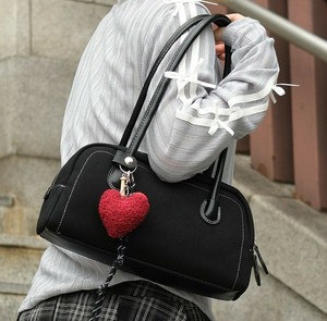【HOOK】for　girls　Y2K　ロングハンドルハンドバッグ　チャーム付き レディース かわいい