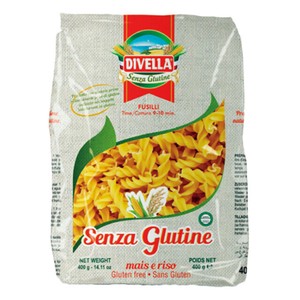 【イタリア産パスタ】グルテンフリー フジッリ 400g