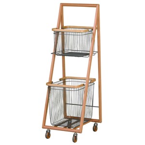 リヴ キャリーバスケットワゴンL【2個口配送】　家具/インテリア/収納/小物入れ/オシャレ