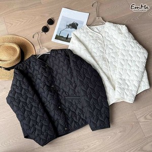 ハートモチーフキルティングジャケット フェミニン カジュアル 秋 冬    EH4295【2024AW】