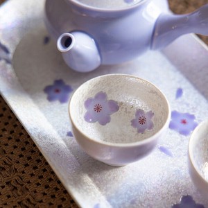 波佐见烧 日本茶杯 有田烧 淡紫色 田清窑