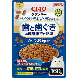［いなばペットフード］CIAOクランキー歯と歯茎の健康維持に配慮 かつお節味 160g
