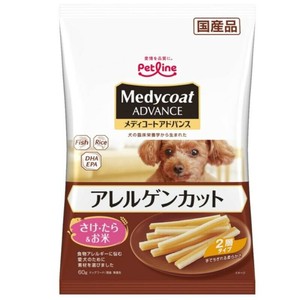 ［ペットライン］メディコートアドバンス アレルゲンカットジャーキー 2層タイプ さけ・たら＆お米 60g