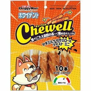 ［ドギーマンハヤシ］ホワイデント Chewell ヤギミルクササミロールツイストミニ10本