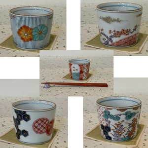 Mino ware Cup Somenishiki-Koimari Combined Sale Made in Japan