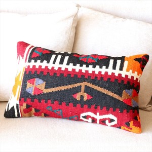 オールドキリムクッション・長方形 Turkish Old Kilim Cushion 50×30cm　カイセリ