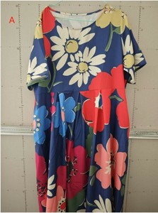 Casual Dress Ladies fashion Floral Pattern Short Sleeve
