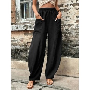 Full-Length Pant Ladies fashion Plain Color Casual