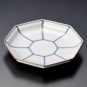 間取八角皿(有田焼)  日本製 陶器