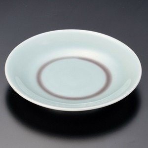 青磁内ぼかし中皿(有田焼)  日本製 陶器