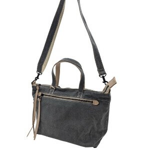 【カーボン】日本製 炭染帆布 2WAYショルダーバッグ