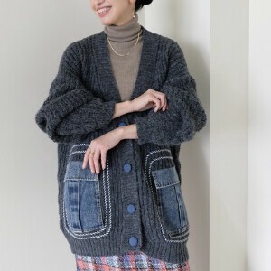 Cardigan Tunic Pocket Knit Cardigan