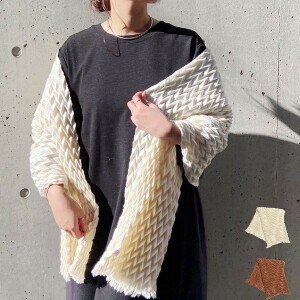 ★ジグザグプリーツストール マフラー ショール