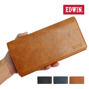 エドウイン EDWIN 財布 サイフ 長財布 メンズ レディース レトロ合皮 エンボスロゴ カード収納 プレゼント