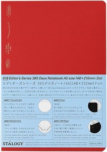 【売り切れごめん】ニトムズ STALOGY ノート 365デイズノート A5 ドット方眼 各色