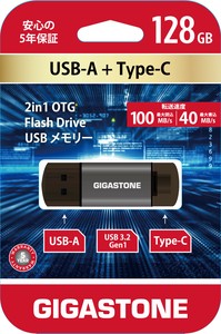 2in1 OTG機能 128GBType-C & USB-A 3.2 Gen 1超高速データ転送USBメモリーカード