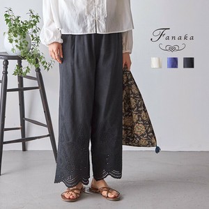 Cropped Pant Cropped Cotton Linen Fanaka Scallop