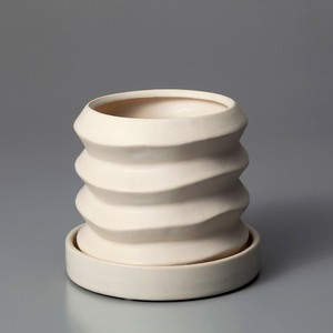 Swirl Pot-Matt White S